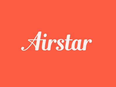 Airstar Logo airstar custom lettering logo