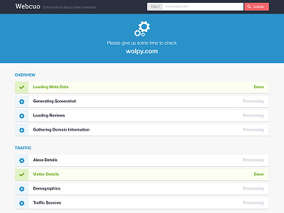 Webcuo - Processing check load time loading loading design loading page preloader process processing ui user experience ux web app