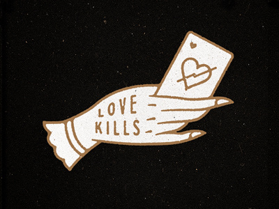 Bad Hand blksmith hand illustration logo pin