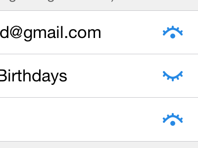 Visible/Not Visible Icons. actions buttons eye hide icons ios mobile show visible