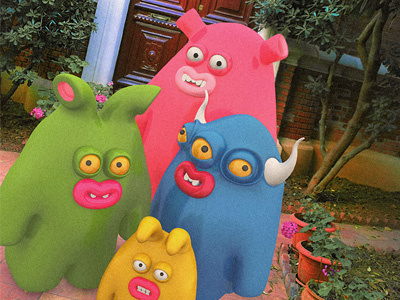 Smile! 3d character creatures illustration monsters