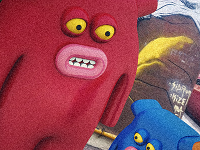 In Exarchia 3d athens character creatures illustration monsters police