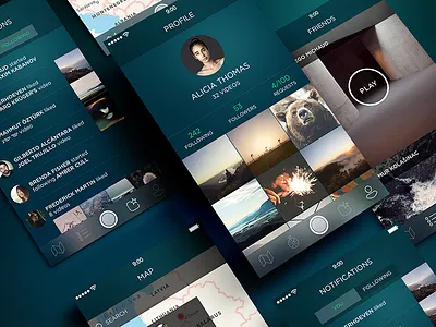 Video Sharing App [Another Direction] app feed ios7 ipad iphone ui video
