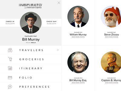 Interactive Touch Screen Concept guest calendar interactive touch screen travel ui