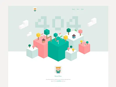 404 404 error flat green illo isometric minimal pink portfolio