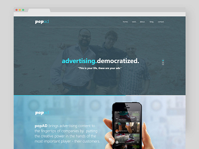 popAD - Website interface popad ui user interface web website