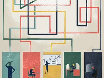 Storms & Silos blog brainstorm illustration photoshop texture