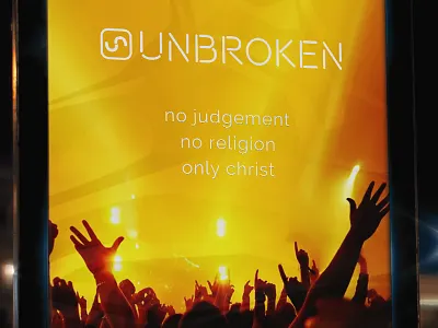 Unbroken Billboard Mockup billboard christ church logo mockup
