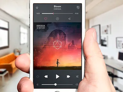 Music Player App app ios7 list music play player volume