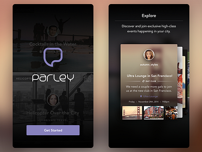 Walkthrough & Splash Screens app avatar branding details explore ios navigation p swipe ui ux walkthrough