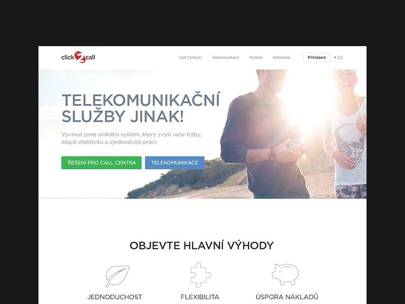 Click2call landing animation business call calling icons landing operator pixels website