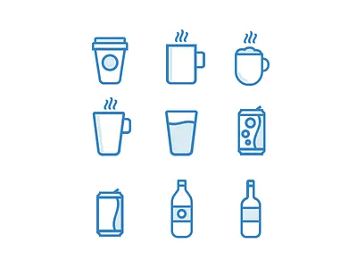 Drink Icons Set [WIP] free icon set icons stroke icons strokes