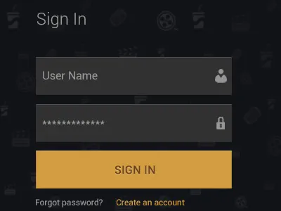 Mobile App Login Page android app button design login mobile movie signin tickets ui