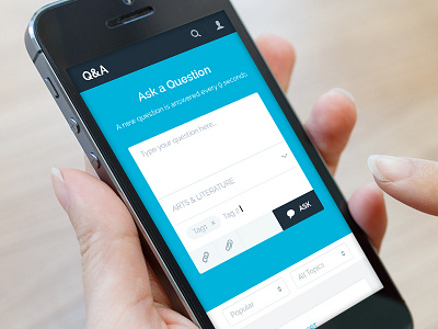 Questions & Answers Landing Page - Mobile Version app design form mobile app mobile product design mobile web design mobile website responsive design responsive web design ui user experience ux widget