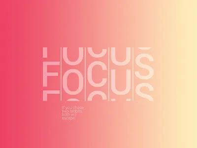 FOCUS discipline gradient motivation peach poster