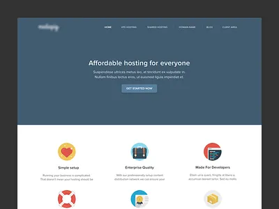 MediaPig account section admin clean design flat hosting landing page product page startup web design website