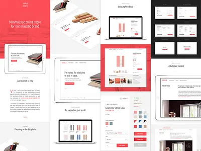 Voala Sketchbooks on Behance animations behance case study checkout minimalistic nesetril perspective sketchbooks store voala white
