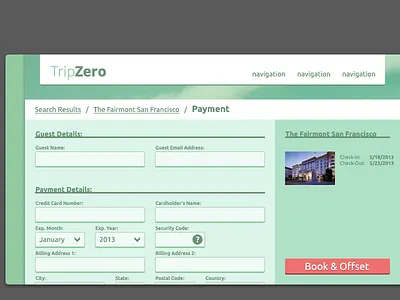 TripZero - UI Sketches R2 ui ui sketch