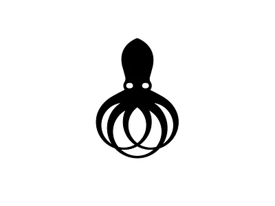 Octopus animal black creature icon legs logo nature octopus sea shape simple symbol tentacle water