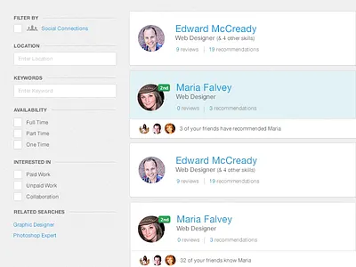 Search Results Exploration card search results ui