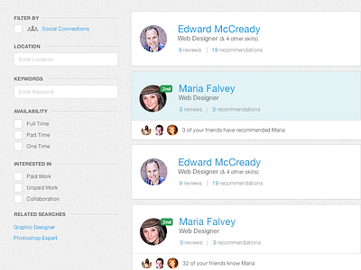Search Results Exploration card search results ui