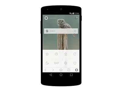 Opera CN 10 Menu bar bottom browser desktop icon search wallpaper