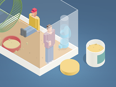 Usability lab article illustration 3d design flat illustration isometric lab minimal usability