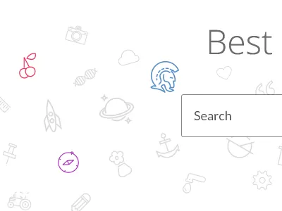 Clean homepage layout, v2 clean encyclopedia form homepage icons landing page layout minimal pattern search white