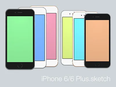 iPhone 6 & 6 Plus free freebie iphone sketch template vector