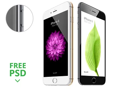 iPhone 6 - Scalable Mockups 3/4 device free gold ios iphone iphone 6 mockup photoshop psd template vector watch