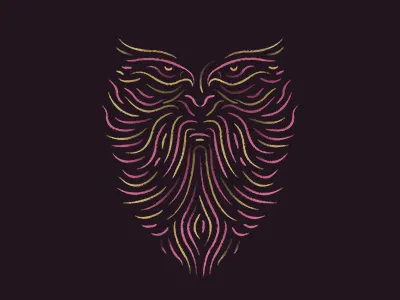 Beards'n'birds bad badass beard bird brutal face head illustration lasseundbosse logo mark vector