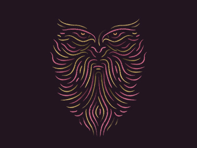 Beards'n'birds bad badass beard bird brutal face head illustration lasseundbosse logo mark vector