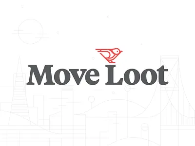Move Loot Identity bird city identity logo san francisco skyline