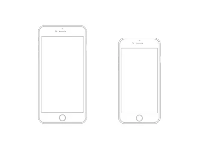 iPhone 6 Plus and iPhone 6 Wireframe apple freebie iphone sketch wireframe