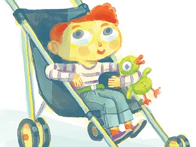 Stroller baby child duck kid stroller stuffed