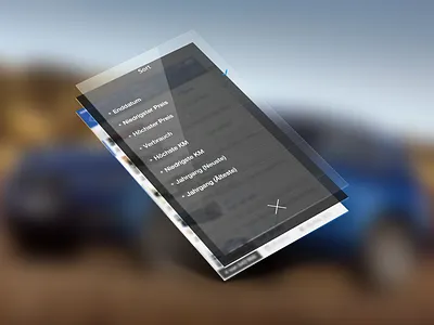 Sorting Screen with layers arrange collate grade ios layers screen search sort sorted sorting ui ux
