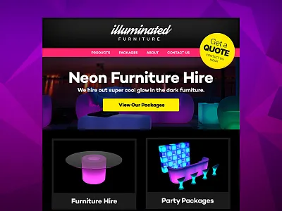 Landing page design landing page neon one page web design