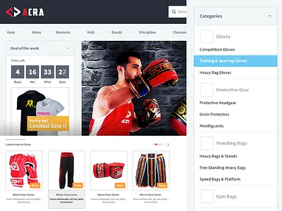 eCommerce shop categories design ecommerce product shop store team interloop ui