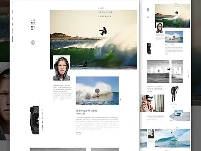 John John Full art direction athlete creative direction e commerce ecommerce im jack dusty magazine sports surf surfing vertical type watch