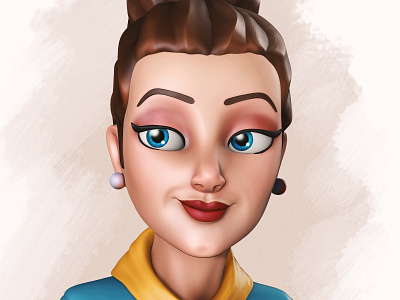 Agathe 3d 3d character 3d character illustration 3d female character cartoony character freelance 3d character game characters oasim oasim karmieh zbrush
