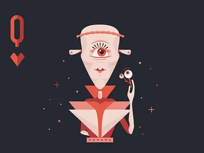 Queen of Hearts alien cards deck extraterrestrial heart queen space stars