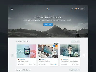 SlideShare design download icons notifications pakistan responsive share slideshare social thumbnail ui web