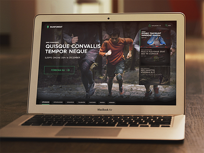 Runforest - Identity and Web dark design identity landing logo shoes sport ui web