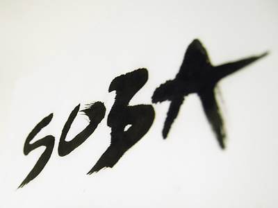 Soba Sumi Exercise sumi typography