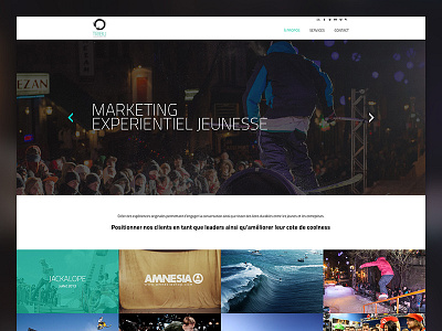 Tribu Experientiel - Home clean design grid homepage simple slideshow ui web