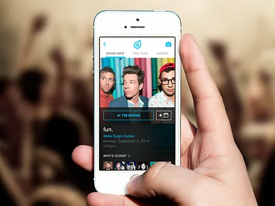 Decibly – Show Info (@2x) app artists concept concert fan iphone labels mobile music ui