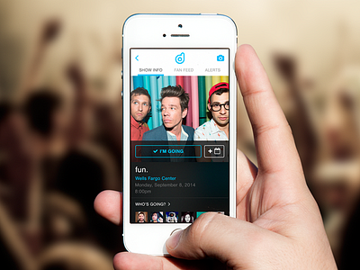 Decibly – Show Info (@2x) app artists concept concert fan iphone labels mobile music ui