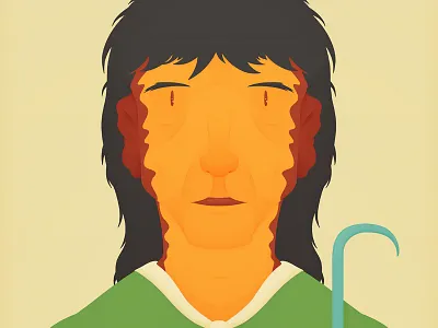 Aztecs – Priest australian museum aztecs blood crowbar exhibition illustration museum portrait priest staff