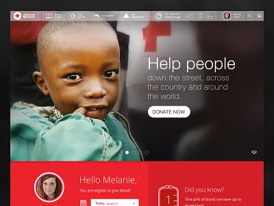 Redcross homepage red cross ui website