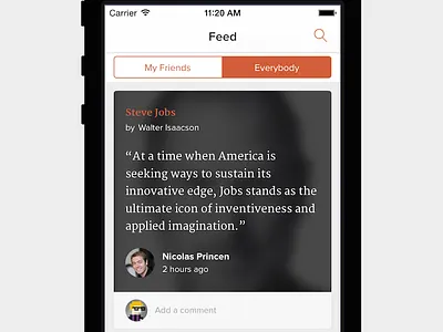 Glose Feed app feed glose ios ui